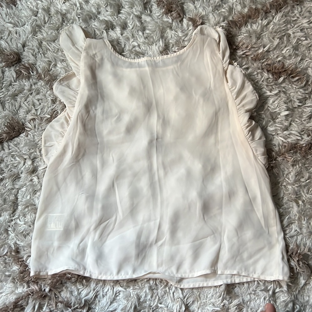 Cream Shoulder Ruffle Top - Picture 3 of 3